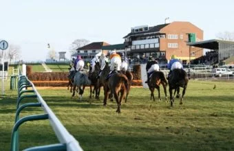 Horses about to take a Fence at Sedgefield