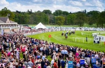 Horses round the bend at Perth
