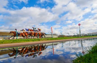 Start at Lingfield reflected off the water
