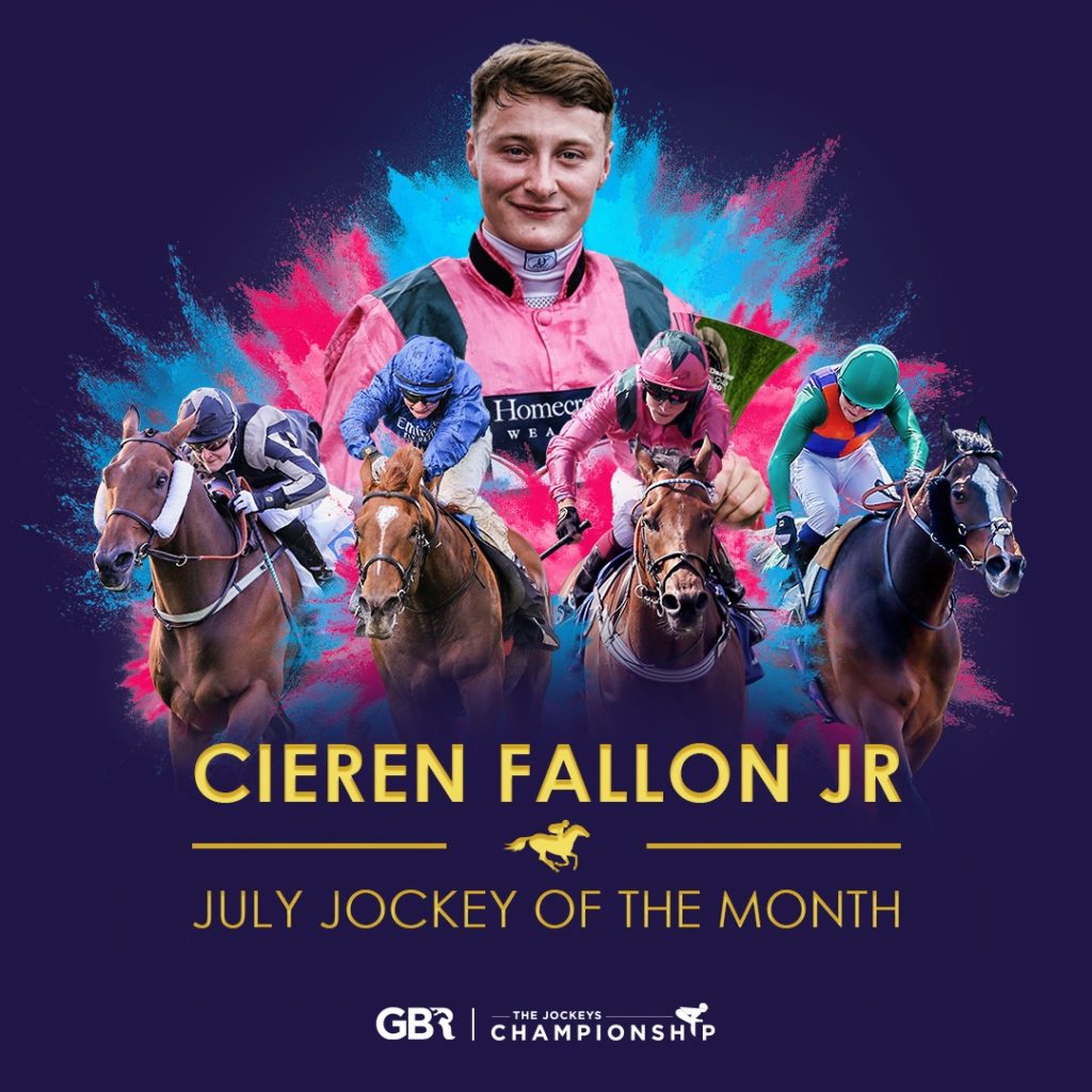 Cieren Fallon Jr wins July Jockey of the Month 2020