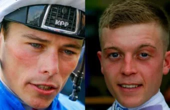 Jockey Matters film. Kieran Shoemark (left) and Ray Dawson (right)