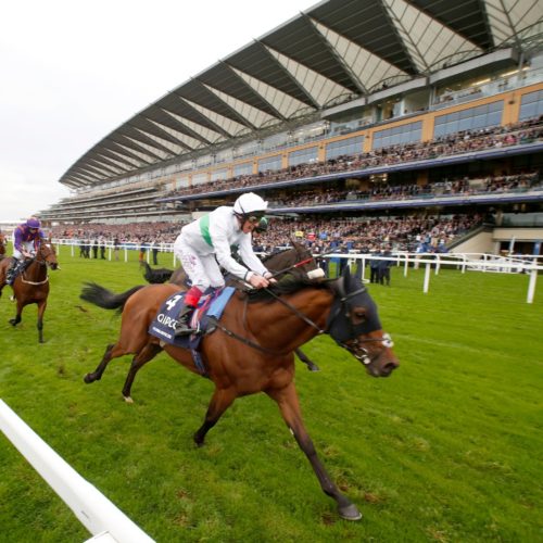 Frankie Dettori at Champions. Flying Officer pictured