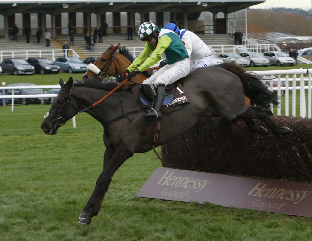 Denman winning the 2009 Hennessy Gold Cup (now Ladbrokes Trophy)