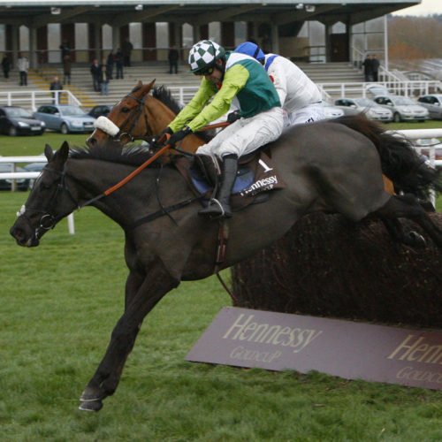 Denman winning the 2009 Hennessy Gold Cup (now Ladbrokes Trophy)