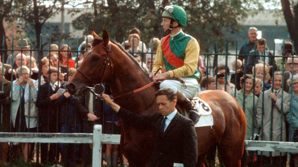 Nijinsky and Lester Piggott on the day of the 1970 Triple Crown win