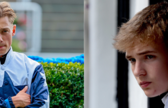 Benoit De La Sayette looking at Harry Davies