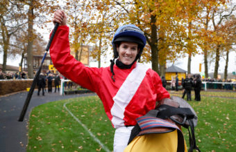 Rachael Blackmore celebrating
