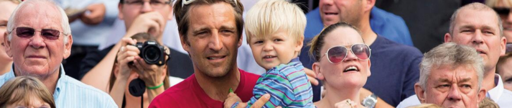 Father holding his son