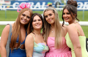 Racegoers enjoying the Scottish National