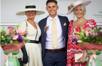 Posing for photos at Thirsk