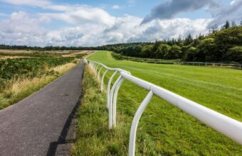 Empty track at Exeter Racecourse