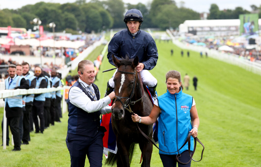 Lambourn after winning the Derby
